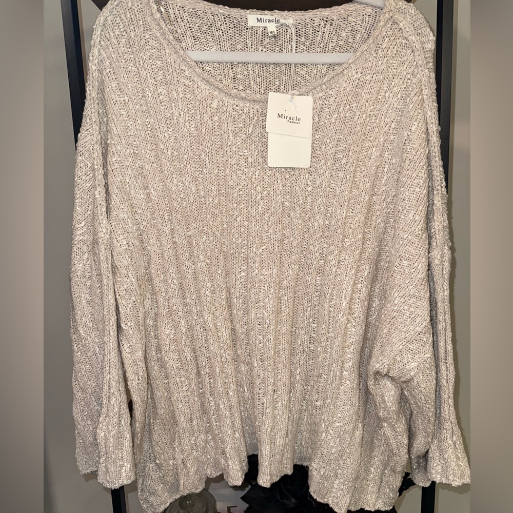 🟡🟡Miracle Women's Cream Knit Sweater